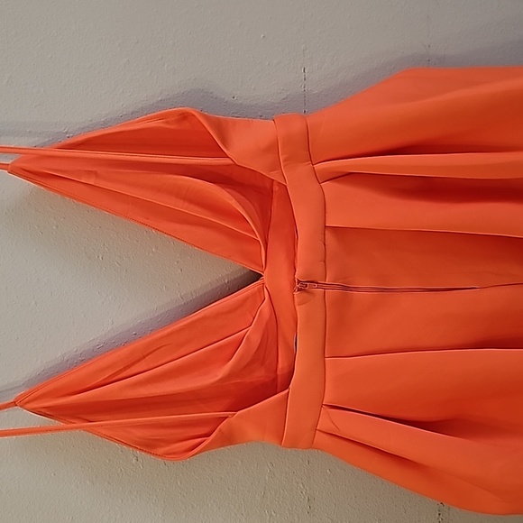NWOT ASOS Orange Bubble Hem Mini Dress SZ 10 - Picture 7 of 9